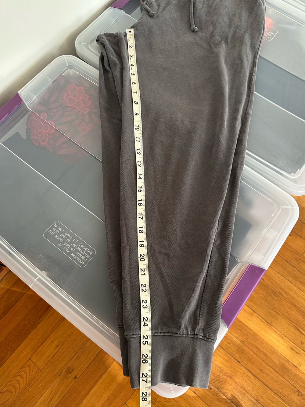 Aerie The Chill Jogger Distressed Carbon Gray Mineral Wash Sweatpants XL Lounge - Picture 7 of 10